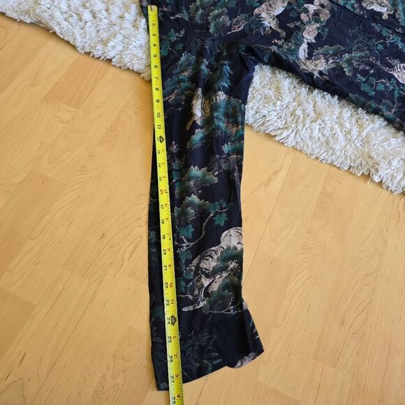 ALL SAINTS Men's Navy Tiger Print Button-Up Shirt Long Sleeve Size XXL - Picture 11 of 11